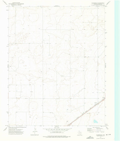 United States Geological Survey Chamberlin, TX (1973, 24000-Scale) digital map