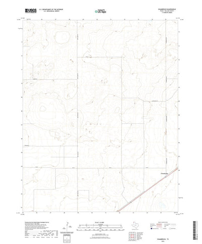 United States Geological Survey Chamberlin, TX (2022, 24000-Scale) digital map