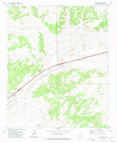 United States Geological Survey Chambers, AZ (1971, 24000-Scale) digital map