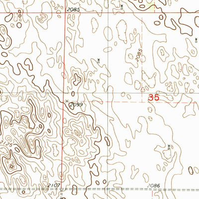 United States Geological Survey Chambers East, NE (1981, 24000-Scale) digital map