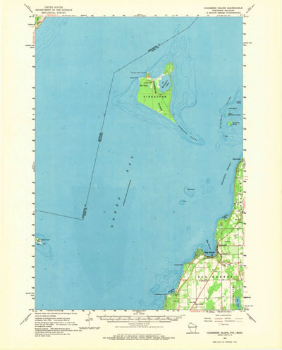 United States Geological Survey Chambers Island, WI-MI (1961, 62500-Scale) digital map