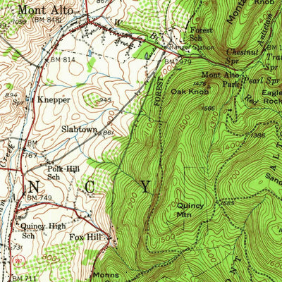 United States Geological Survey Chambersburg, PA (1943, 62500-Scale) digital map