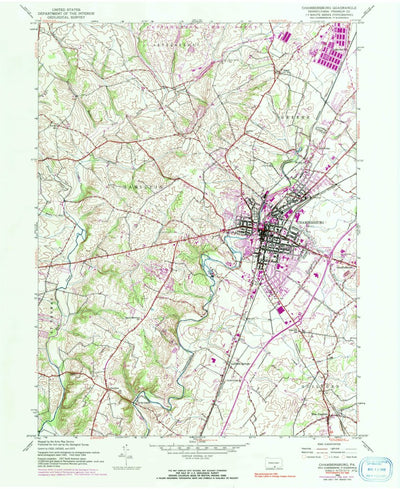 United States Geological Survey Chambersburg, PA (1944, 24000-Scale) digital map