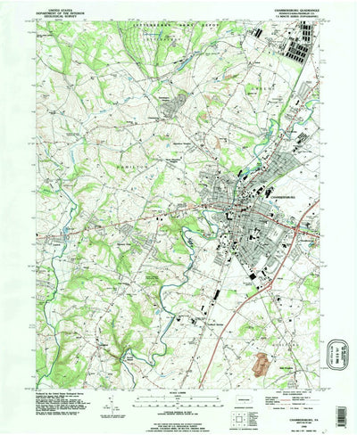 United States Geological Survey Chambersburg, PA (1990, 24000-Scale) digital map