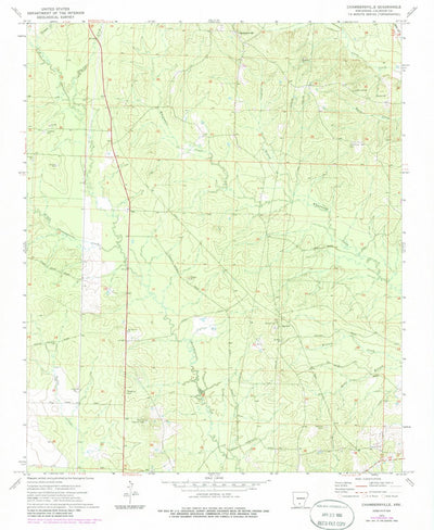 United States Geological Survey Chambersville, AR (1973, 24000-Scale) digital map