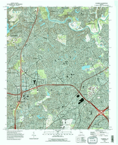 United States Geological Survey Chamblee, GA (1993, 24000-Scale) digital map