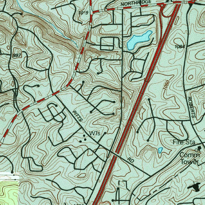 United States Geological Survey Chamblee, GA (1993, 24000-Scale) digital map