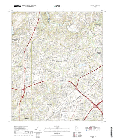 United States Geological Survey Chamblee, GA (2020, 24000-Scale) digital map