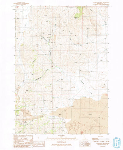 United States Geological Survey Champagne Creek, ID (1991, 24000-Scale) digital map