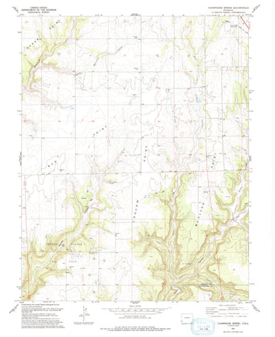 United States Geological Survey Champagne Spring, CO (1993, 24000-Scale) digital map
