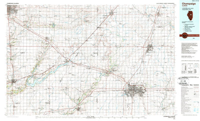United States Geological Survey Champaign, IL (1985, 100000-Scale) digital map