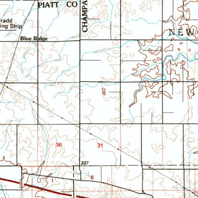 United States Geological Survey Champaign, IL (1985, 100000-Scale) digital map
