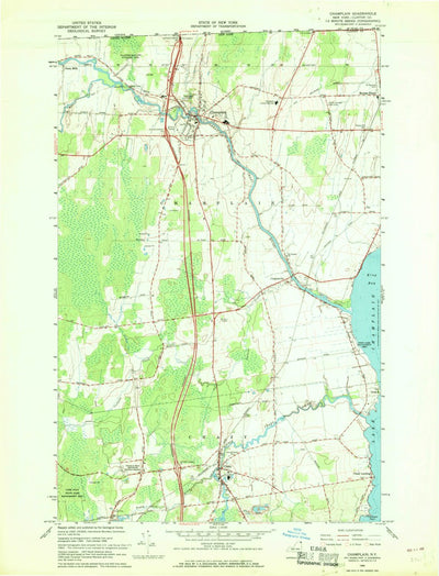 United States Geological Survey Champlain, NY (1966, 24000-Scale) digital map