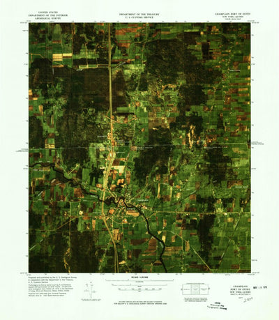 United States Geological Survey Champlain Port Of Entry, NY (1977, 25000-Scale) digital map