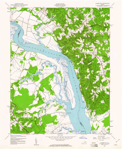 United States Geological Survey Champlain, VA (1943, 24000-Scale) digital map