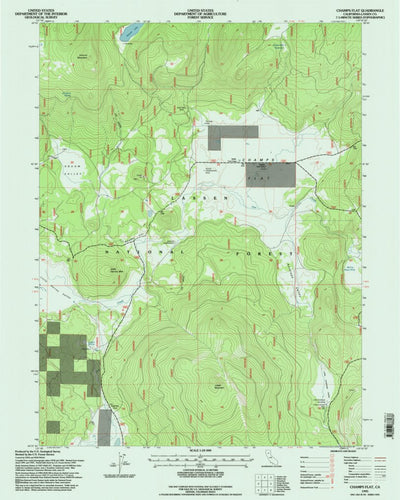 United States Geological Survey Champs Flat, CA (1995, 24000-Scale) digital map
