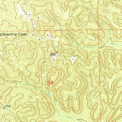 United States Geological Survey Chance, AL (1972, 24000-Scale) digital map