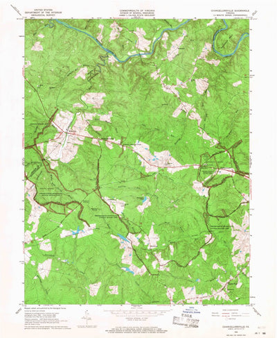 United States Geological Survey Chancellorsville, VA (1966, 24000-Scale) digital map