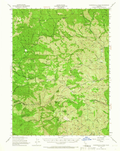 United States Geological Survey Chanchelulla Peak, CA (1951, 62500-Scale) digital map