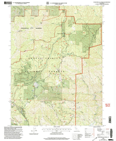 United States Geological Survey Chanchelulla Peak, CA (1998, 24000-Scale) digital map