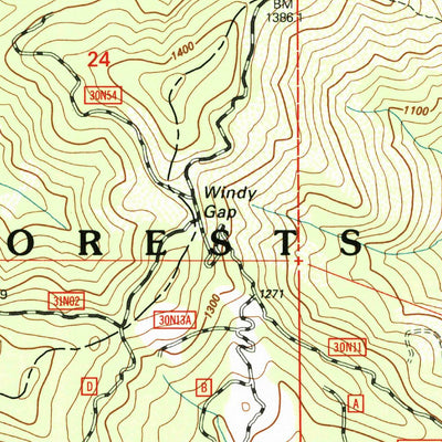 United States Geological Survey Chanchelulla Peak, CA (1998, 24000-Scale) digital map