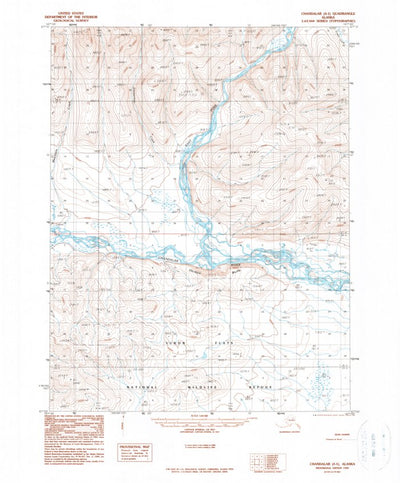 United States Geological Survey Chandalar A-1, AK (1990, 63360-Scale) digital map