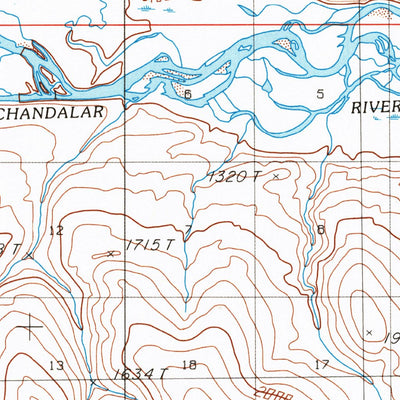 United States Geological Survey Chandalar A-2, AK (1990, 63360-Scale) digital map