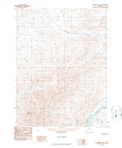 United States Geological Survey Chandalar B-1, AK (1990, 63360-Scale) digital map