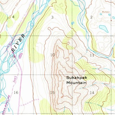 United States Geological Survey Chandalar C-6, AK (1971, 63360-Scale) digital map