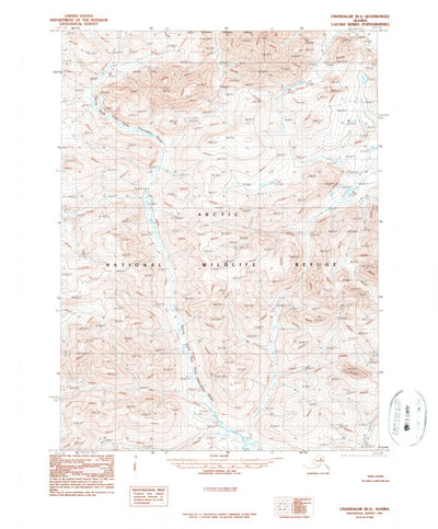 United States Geological Survey Chandalar D-1, AK (1990, 63360-Scale) digital map
