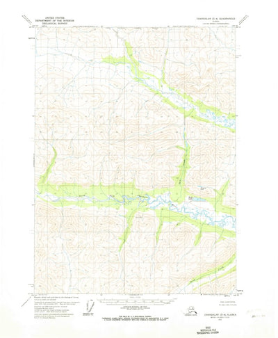 United States Geological Survey Chandalar D-4, AK (1971, 63360-Scale) digital map