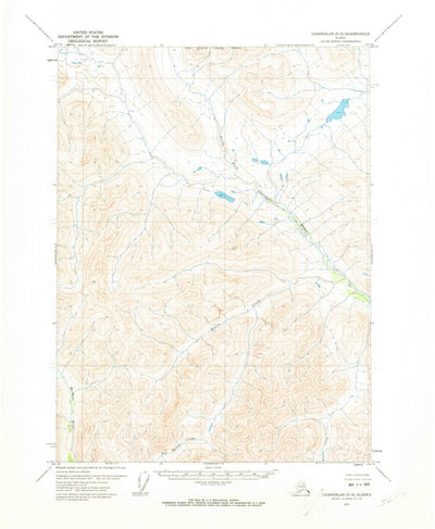 United States Geological Survey Chandalar D-5, AK (1971, 63360-Scale) digital map