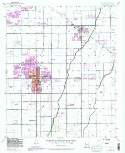 United States Geological Survey Chandler, AZ (1952, 24000-Scale) digital map