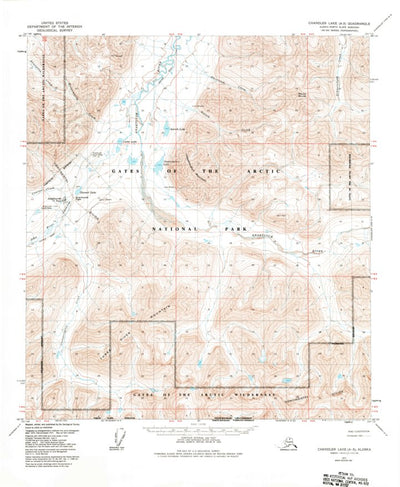 United States Geological Survey Chandler Lake A-3, AK (1971, 63360-Scale) digital map