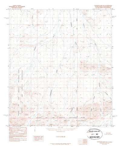 United States Geological Survey Chandler Lake B-4, AK (1987, 63360-Scale) digital map