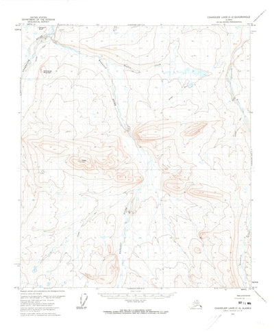 United States Geological Survey Chandler Lake C-2, AK (1971, 63360-Scale) digital map
