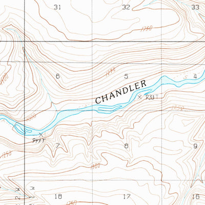 United States Geological Survey Chandler Lake D-4, AK (1987, 63360-Scale) digital map