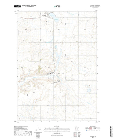 United States Geological Survey Chandler, MN (2022, 24000-Scale) digital map