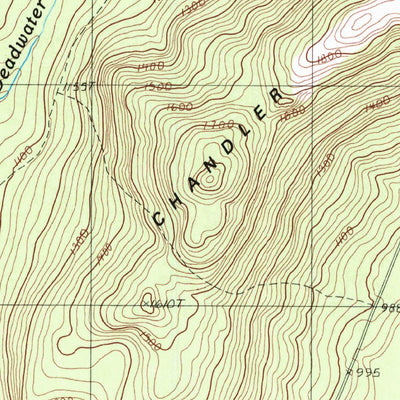 United States Geological Survey Chandler Mountain, ME (1986, 24000-Scale) digital map