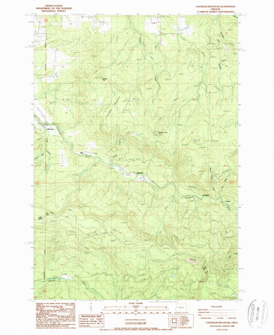 United States Geological Survey Chandler Mountain, OR (1988, 24000-Scale) digital map