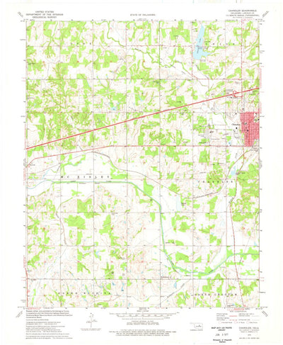 United States Geological Survey Chandler, OK (1974, 24000-Scale) digital map