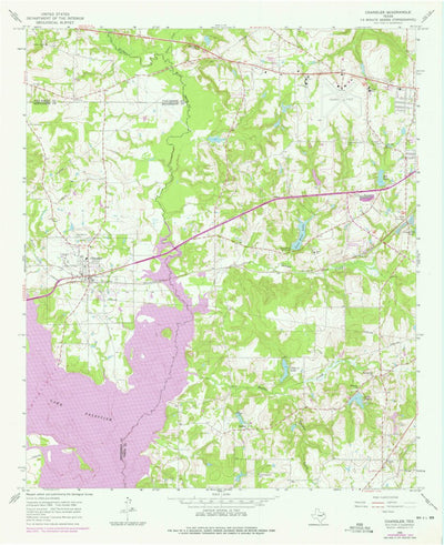 United States Geological Survey Chandler, TX (1966, 24000-Scale) digital map