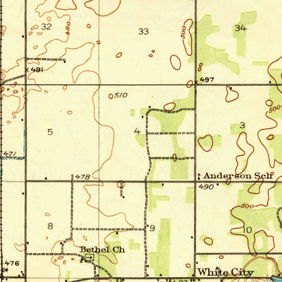 United States Geological Survey Chandlerville, IL (1932, 62500-Scale) digital map