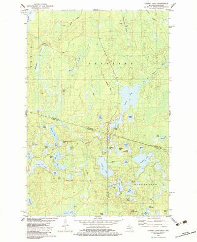 United States Geological Survey Chaney Lake, MI-WI (1982, 24000-Scale) digital map