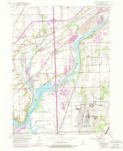 United States Geological Survey Channahon, IL (1954, 24000-Scale) digital map