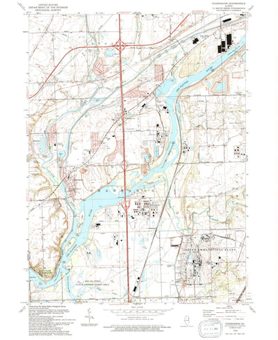 United States Geological Survey Channahon, IL (1993, 24000-Scale) digital map