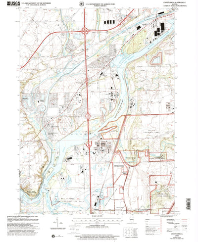 United States Geological Survey Channahon, IL (1999, 24000-Scale) digital map