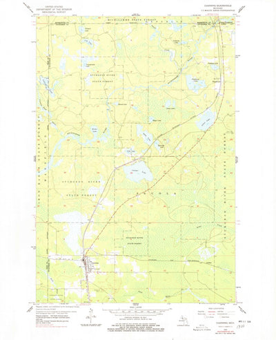 United States Geological Survey Channing, MI (1955, 24000-Scale) digital map