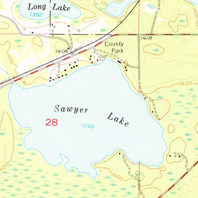 United States Geological Survey Channing, MI (1955, 24000-Scale) digital map