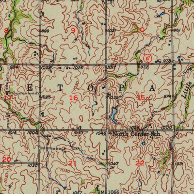 United States Geological Survey Chanute, KS (1951, 62500-Scale) digital map